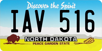 ND license plate IAV516