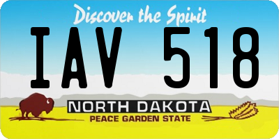 ND license plate IAV518