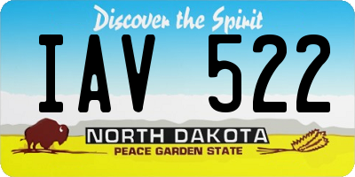 ND license plate IAV522