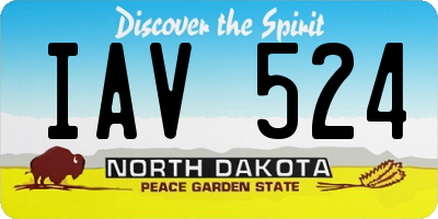 ND license plate IAV524
