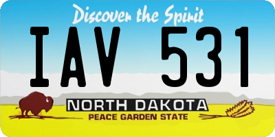 ND license plate IAV531