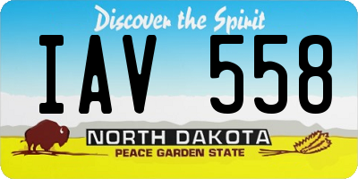 ND license plate IAV558