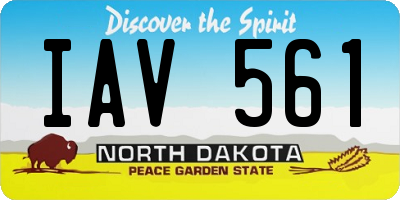 ND license plate IAV561