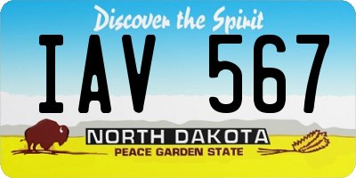 ND license plate IAV567