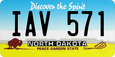 ND license plate IAV571