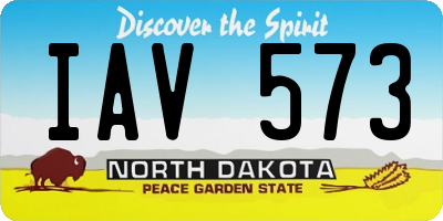 ND license plate IAV573