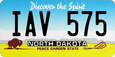 ND license plate IAV575