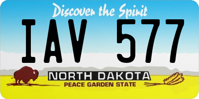 ND license plate IAV577