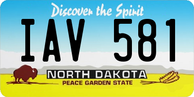 ND license plate IAV581