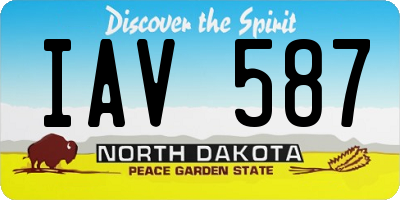 ND license plate IAV587