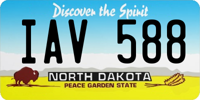 ND license plate IAV588