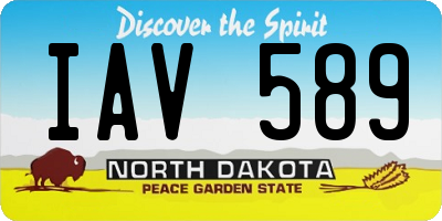 ND license plate IAV589