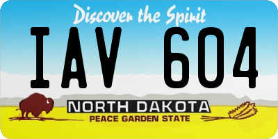 ND license plate IAV604
