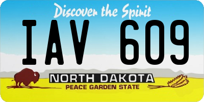 ND license plate IAV609