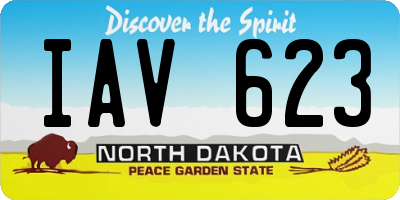 ND license plate IAV623