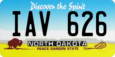 ND license plate IAV626