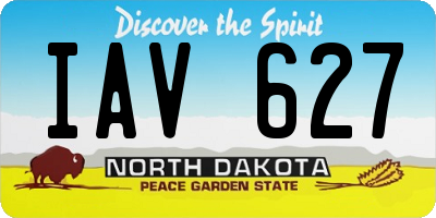 ND license plate IAV627