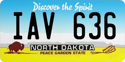 ND license plate IAV636