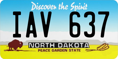 ND license plate IAV637
