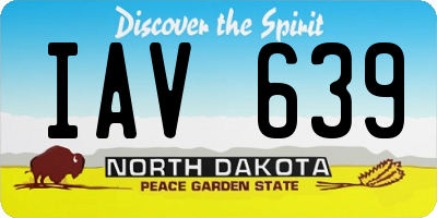 ND license plate IAV639