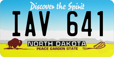 ND license plate IAV641