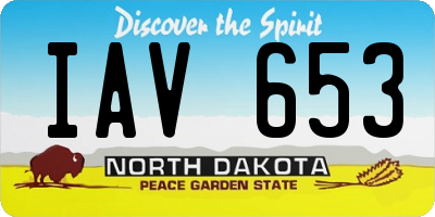 ND license plate IAV653