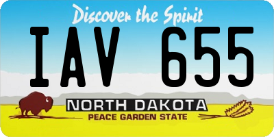 ND license plate IAV655