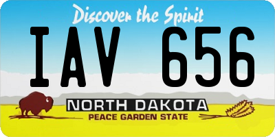 ND license plate IAV656