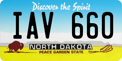 ND license plate IAV660
