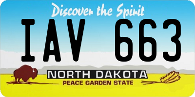 ND license plate IAV663