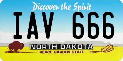 ND license plate IAV666