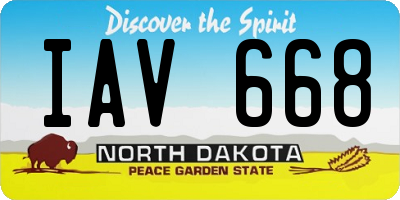 ND license plate IAV668