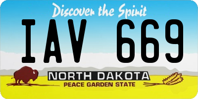 ND license plate IAV669