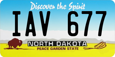 ND license plate IAV677