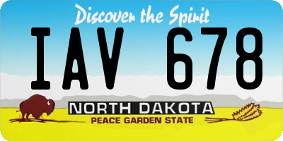 ND license plate IAV678