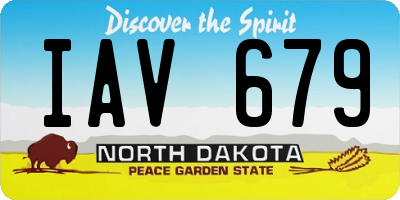 ND license plate IAV679