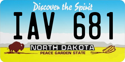 ND license plate IAV681