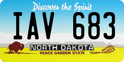 ND license plate IAV683