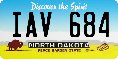ND license plate IAV684