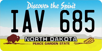 ND license plate IAV685