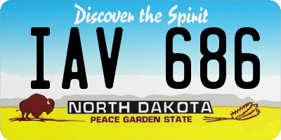 ND license plate IAV686