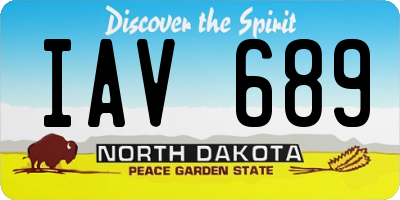 ND license plate IAV689