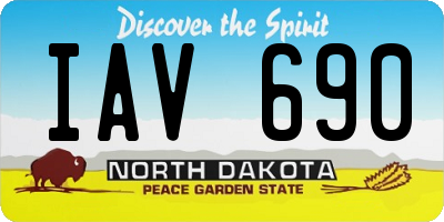ND license plate IAV690