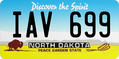 ND license plate IAV699