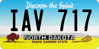 ND license plate IAV717