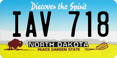 ND license plate IAV718