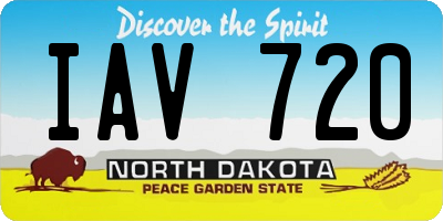 ND license plate IAV720