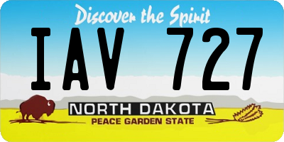 ND license plate IAV727