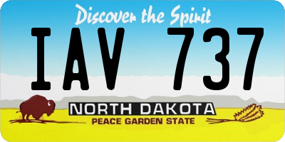 ND license plate IAV737