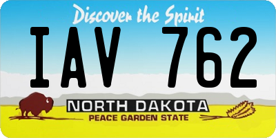 ND license plate IAV762